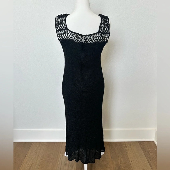Vintage‎ Lillie Rubin Fishnet Shift Dress Black, Small - Picture 2 of 9